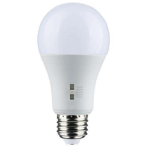 Satco S11790 5 Watt A19 LED Medium Base CCT Selectable 120 Volt White Finish