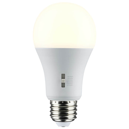 Satco S11790 5 Watt A19 LED Medium Base CCT Selectable 120 Volt White Finish
