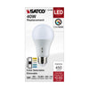 Satco S11790 5 Watt A19 LED Medium Base CCT Selectable 120 Volt White Finish